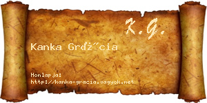Kanka Grácia névjegykártya